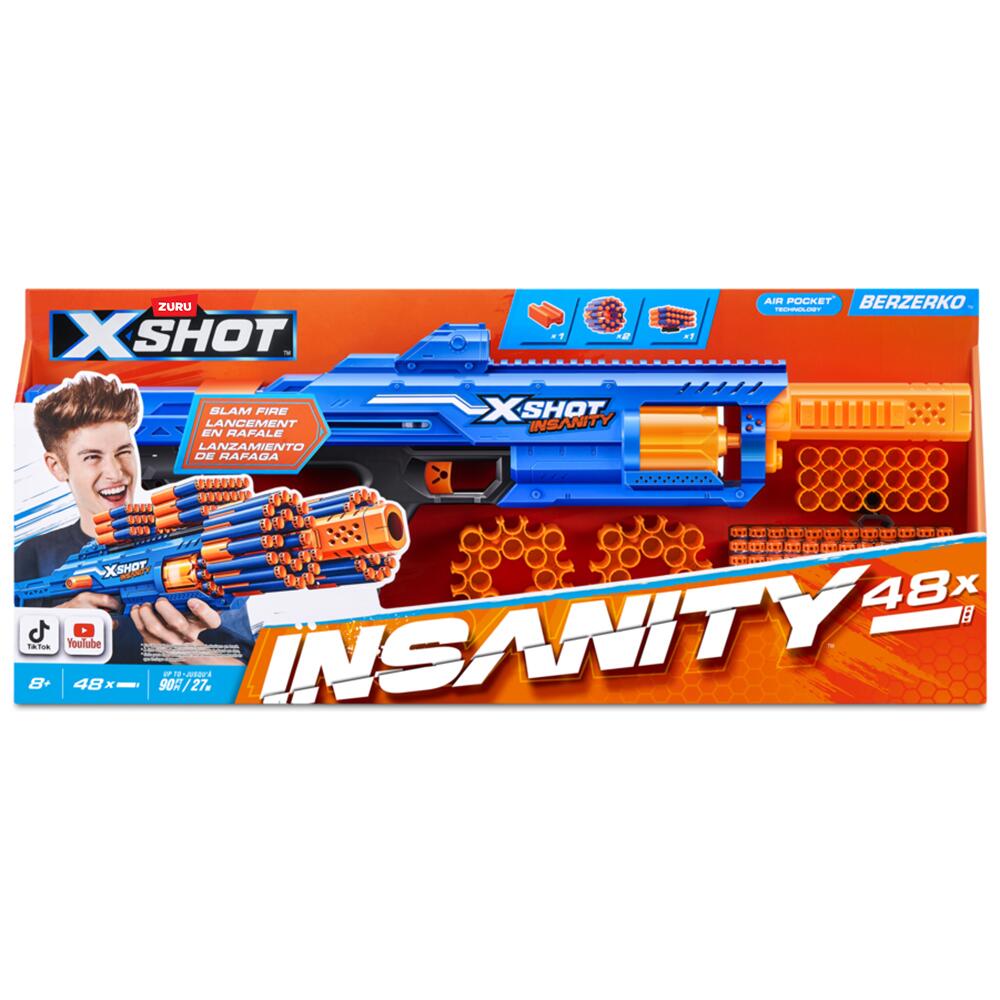 Zuru X SHOT Insanity Bezerko Dart Blaster with 48 Foam Darts 36610