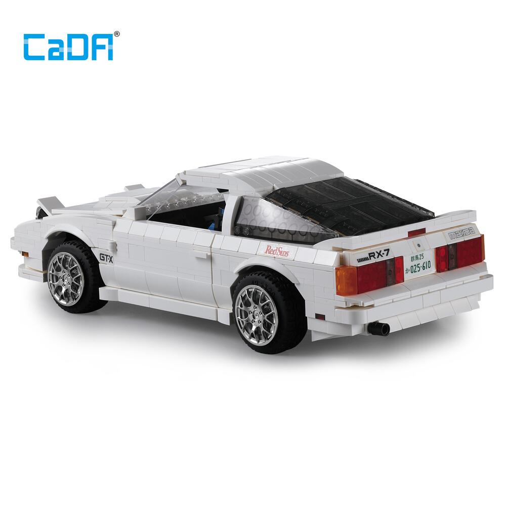 CaDA Initial D RedSuns Mazda RX-7 FC3S Construction Toy Scale 1:12