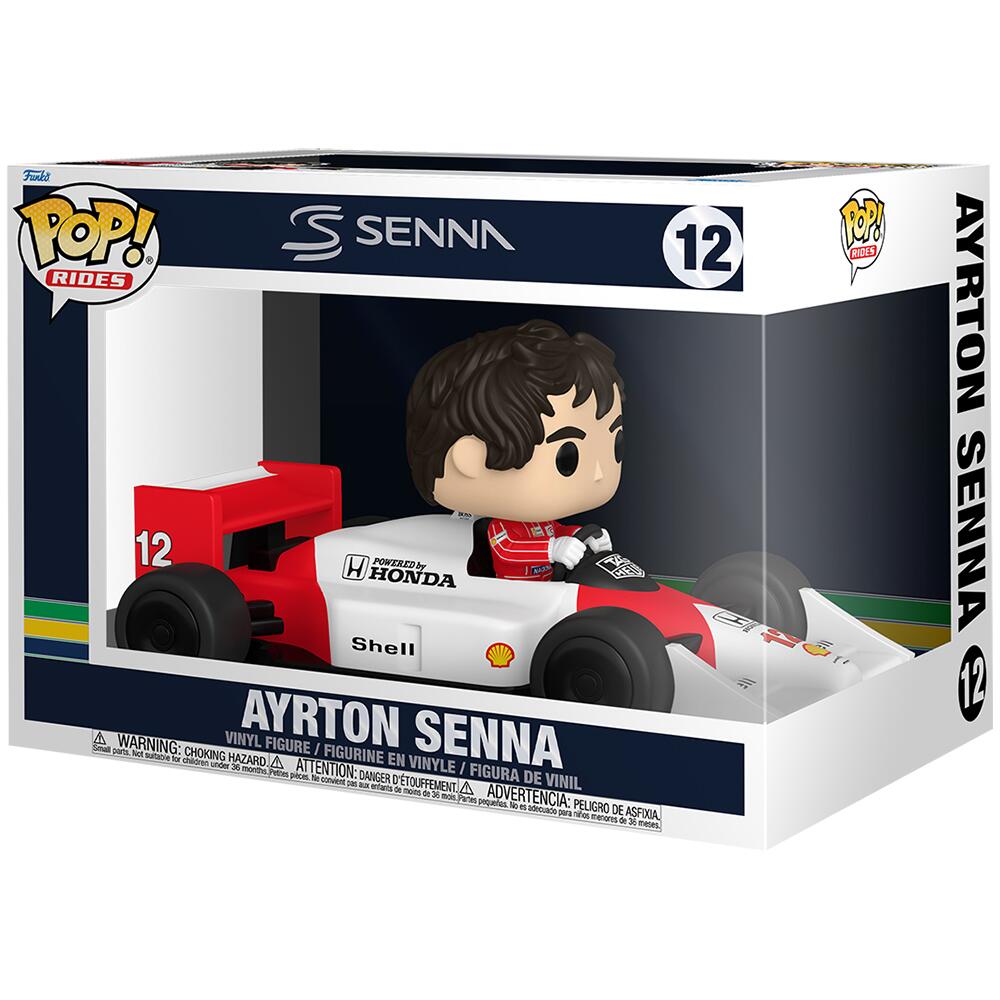 Funko Pop! Rides Super Deluxe Ayrton Senna in McLaren Racing Car Vinyl Figure #12 89329