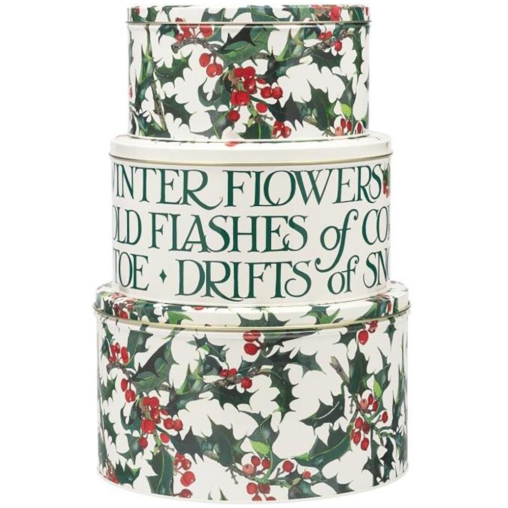 Emma Bridgewater Holly Set of Round Nesting Cake Tins