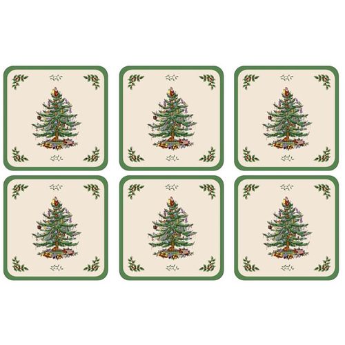 Pimpernel Spode Christmas Tree Set of 6 Coasters X0010268338