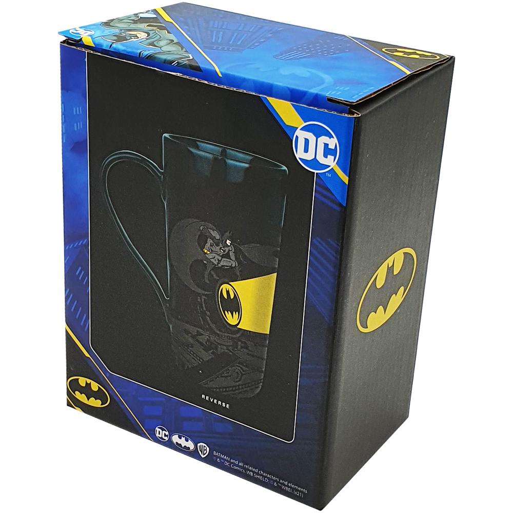 DC Comics Half Moon Bay Tazza Latte Lunga Con Manico - Batman, Ufficiale 15.4x12.8x8.2 Cm