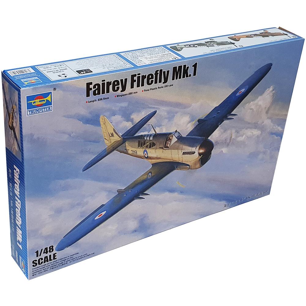 Kit　Fairey　Military　WWII　Plastic　Firefly　Plane　Mk.1　1:48)　Model　(Scale　Trumpeter　British