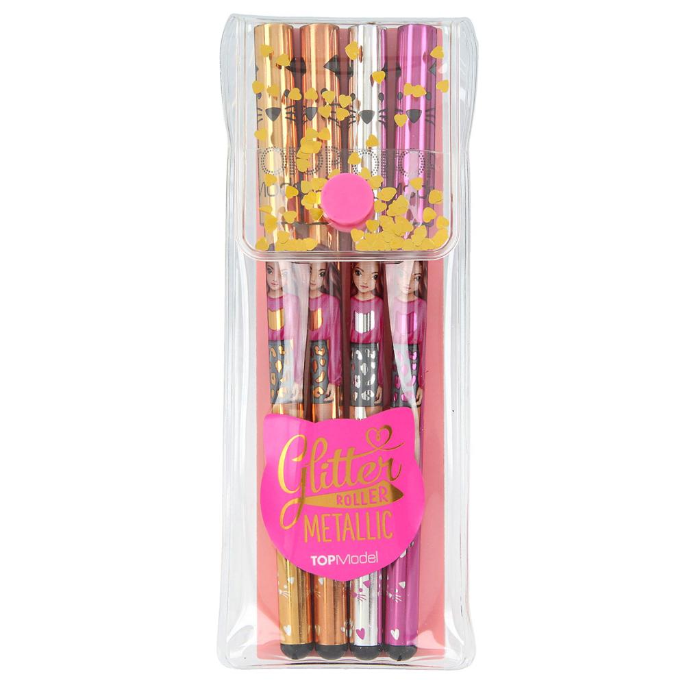 Depesche TOPModel Glitter Roller METALLIC Gel Pens Set of 5 (Ref 7511)