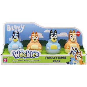 View 3 Weebles Bluey Family 4 Figure Pack Chilli Bandit Bingo for Ages 18 Months+ 0WE-07717