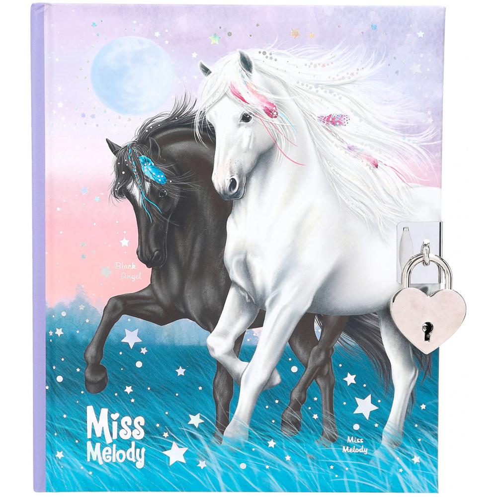 Depesche Miss Melody Diary with Padlock 192 Lined Pages & Stickers Purple Cover 0412047_A