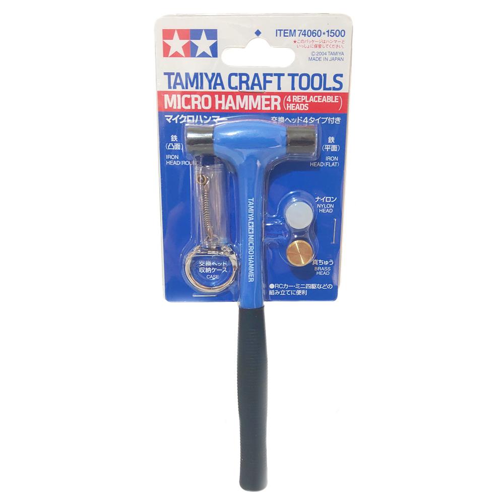 Tamiya Craft Tools Micro Hammer with 4 Replaceable Heads 74060