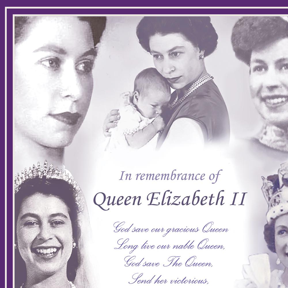 View 4 Samuel Lamont Queen Elizabeth II in Remembrance Cotton Tea Towel 50 x 76cm B02022C