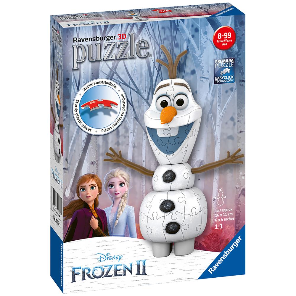Ravensburger Disney Frozen 2 3D 54 Piece Olaf Shaped Jigsaw Puzzle 11157