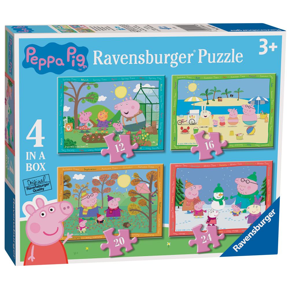 Ravensburger Peppa Pig Four Seasons 4 in a Box Jigsaw Puzzles (12, 16 ...