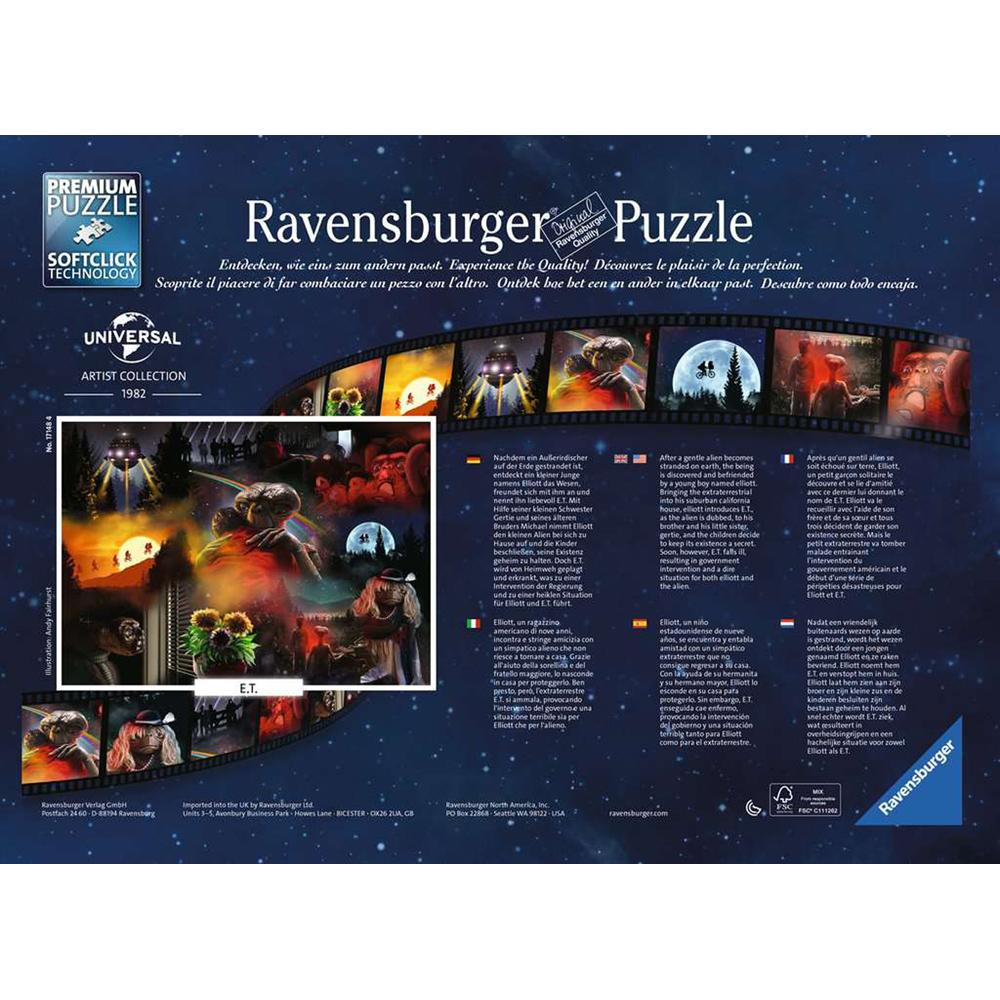 View 3 Ravensburger E.T. Movie Poster 1000 Piece Jigsaw Puzzle 17148