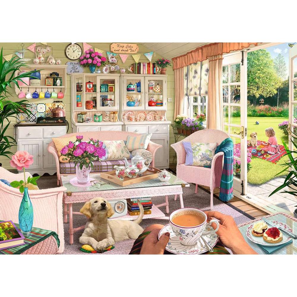 View 2 Ravensburger My Haven No.9 The Tea House 1000 Piece Jigsaw Puzzle 16956