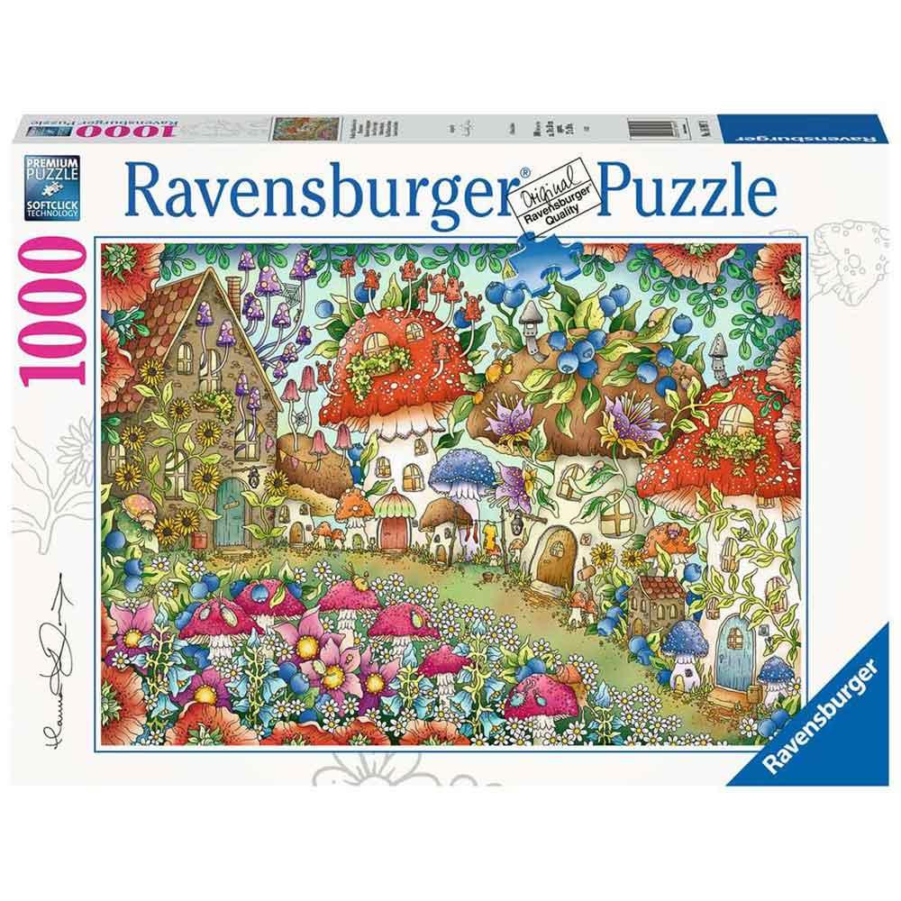 Ravensburger Floral Mushroom Houses 1000 Piece Jigsaw Puzzle 16997