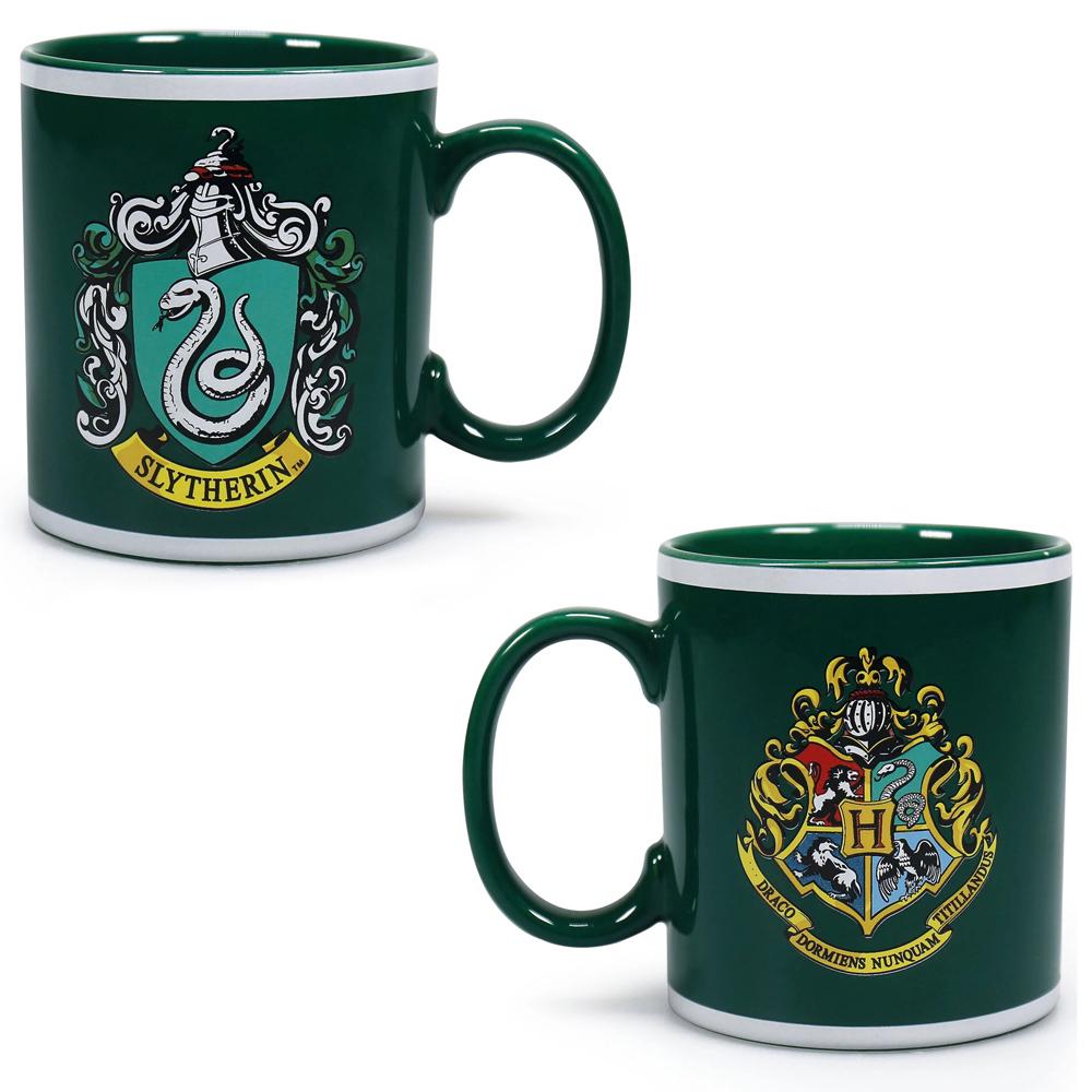 View 5 Harry Potter Slytherin Crest 400ml Ceramic Green Mug Dishwasher Safe Boxed MUGBHP63