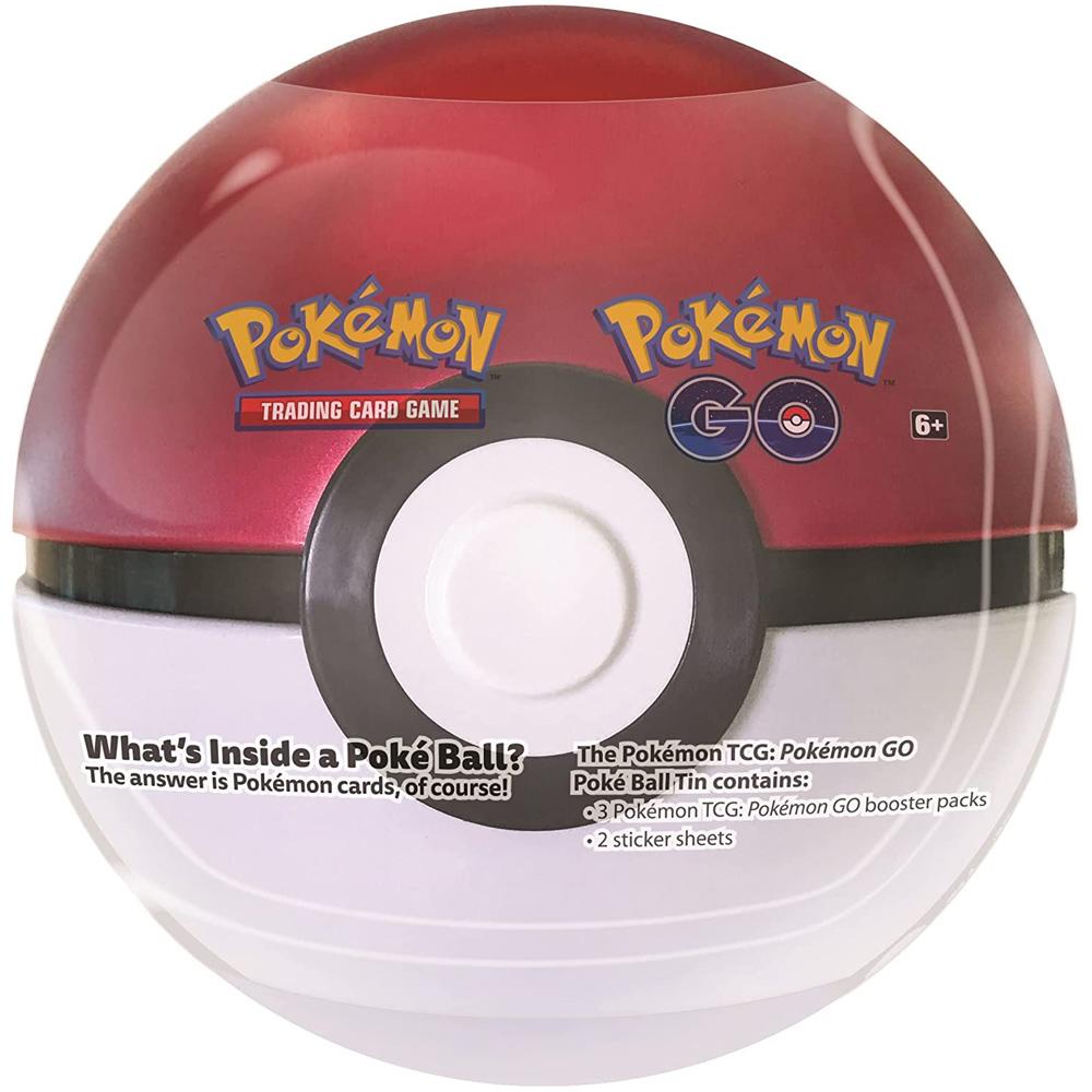 Pokémon GO Trading Card Game PokéBall Metal Tin with 3 Booster Packs POK86051-POKE