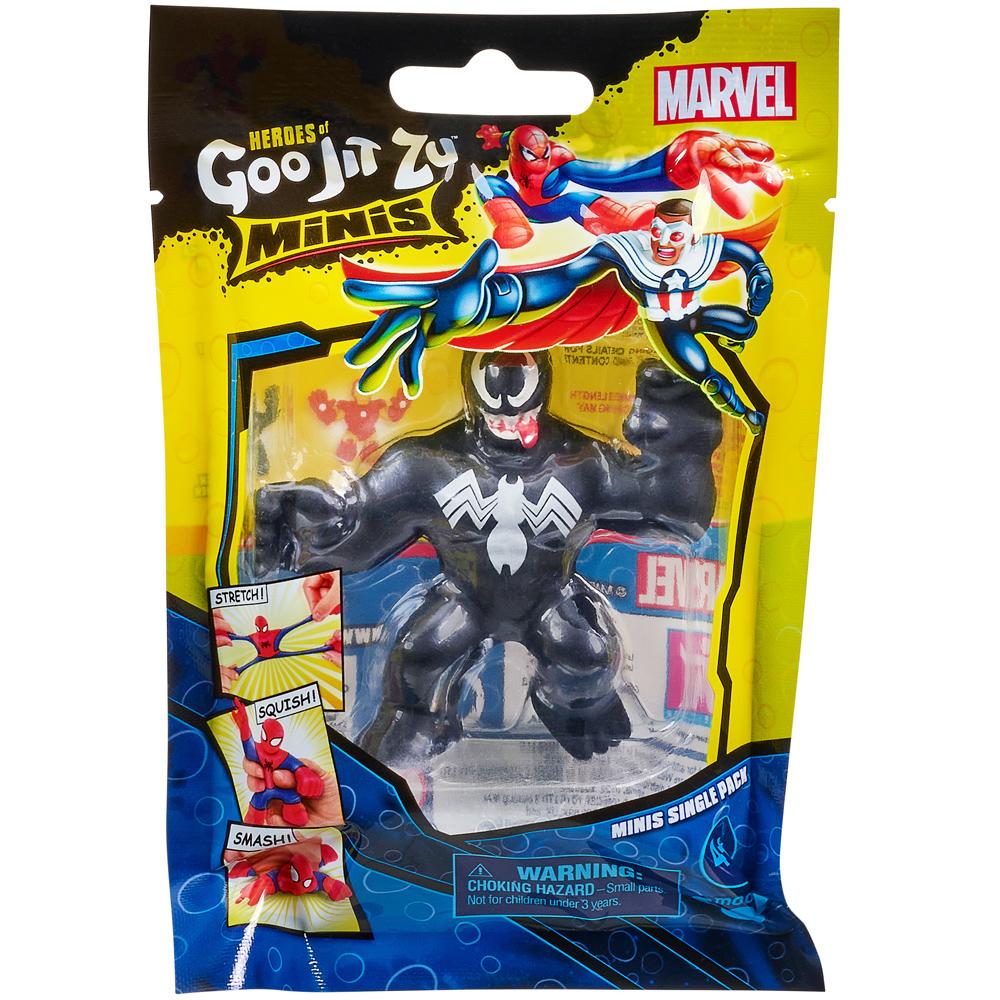 Heroes of Goo Jit Zu Marvel Minis Single Figure Pack Venom for Ages 4+ 41380-VENOM