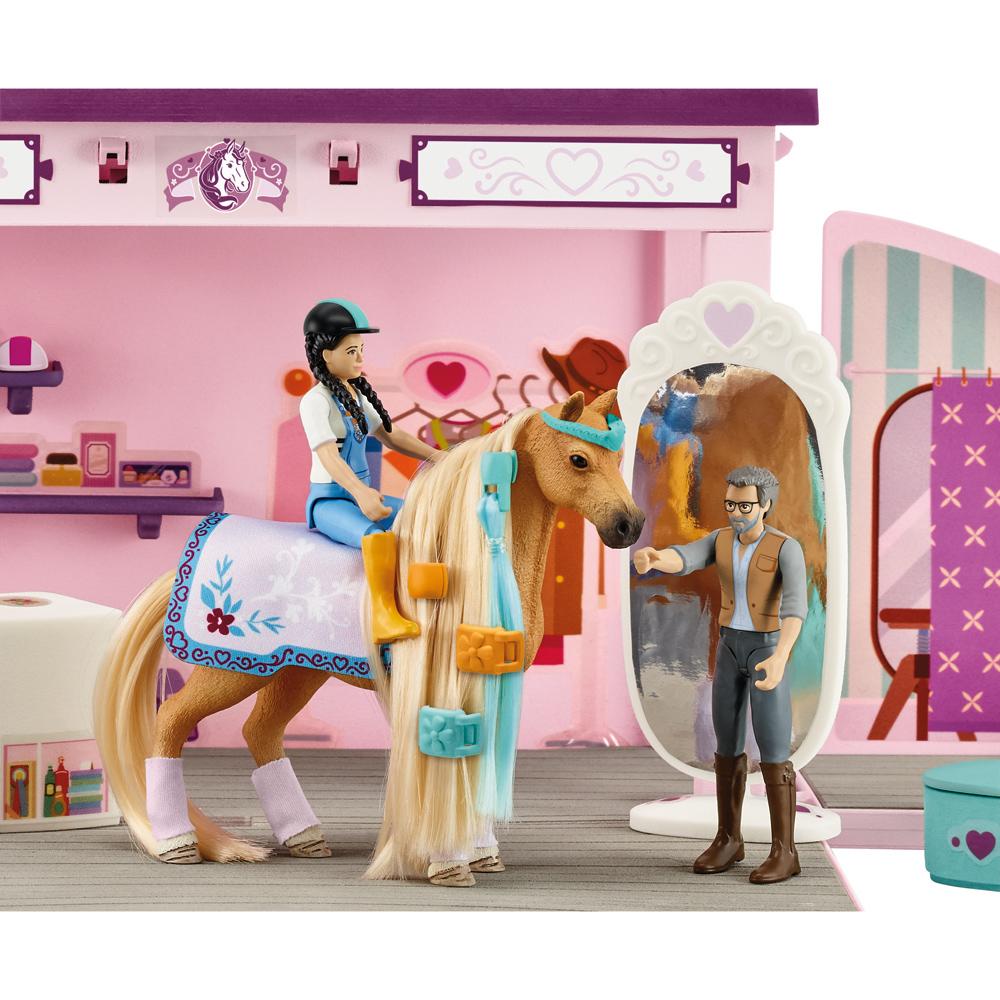 View 4 Schleich Horse Club Sophia's Beauties Pop Up Boutique with Brushable Figure 42587