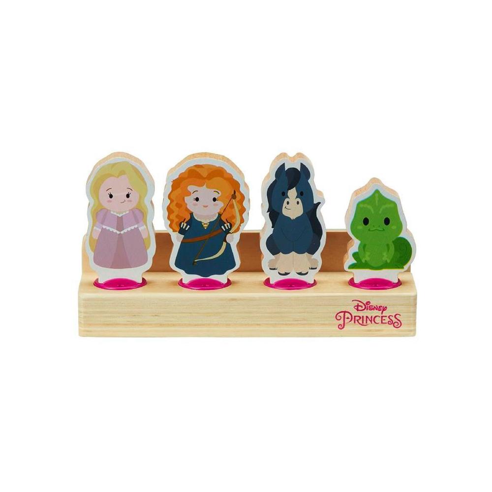 Disney Princess Wooden Double Sided 4 Figure Pack SET 2 (MERIDA, ANGUS, RAPUNZEL & PASCAL) 07333-SET2