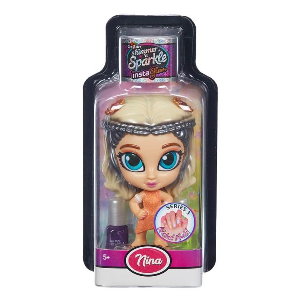 View 2 Cra-Z-Art Shimmer n Sparkle Instaglam Wicked Nails Nina Doll with Makeup 07461