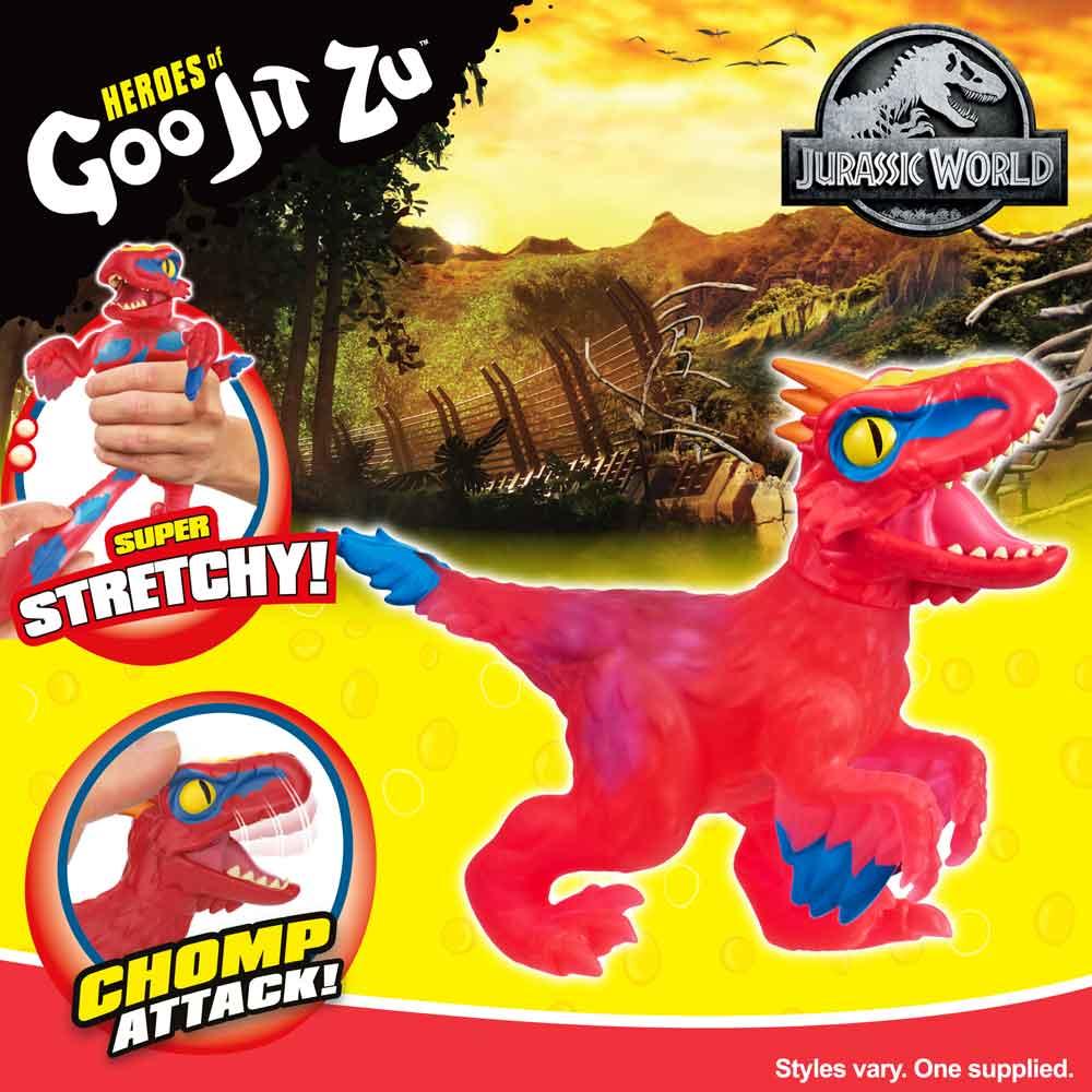View 4 Heroes of Goo Jit Zu Jurassic World Pyroraptor Stretchy Dinosaur Figure 0GU-41305