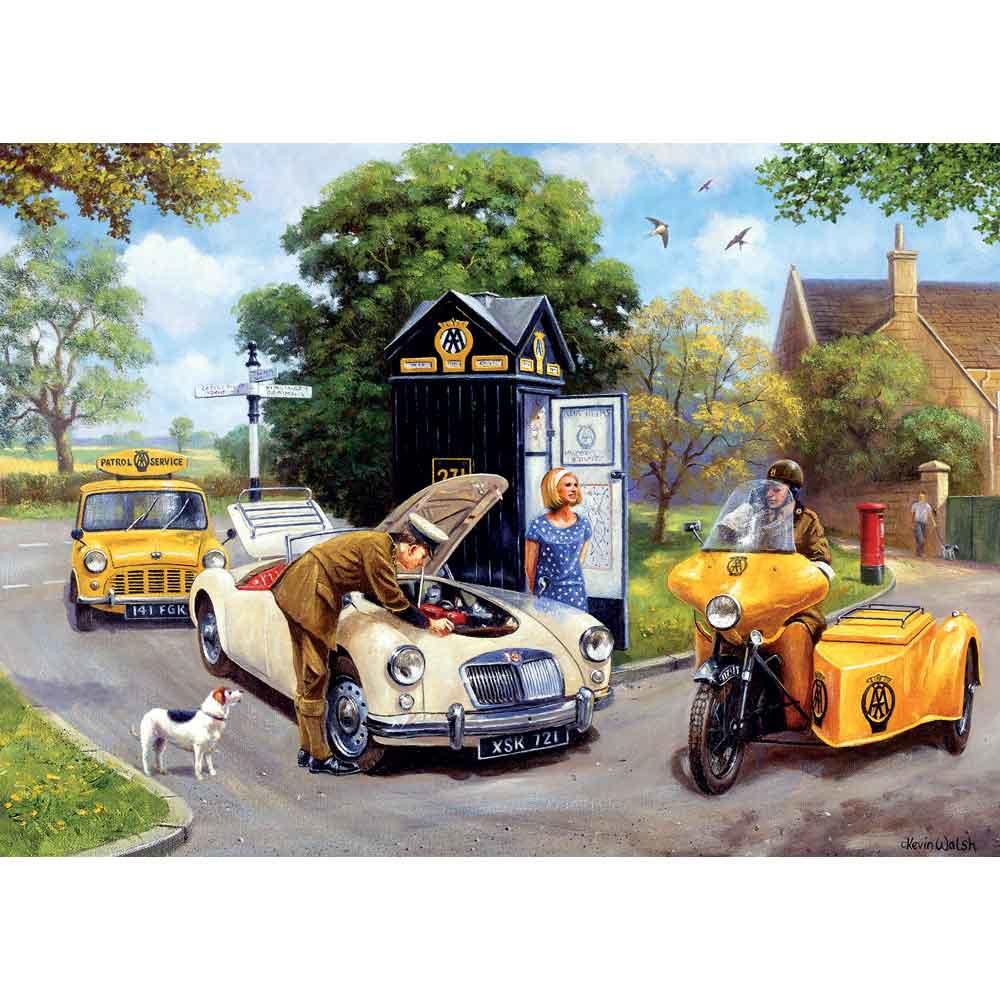 View 2 Kidicraft Kevin Walsh Nostalgia To The Rescue 1000 Piece Premium Jigsaw Puzzle K33024