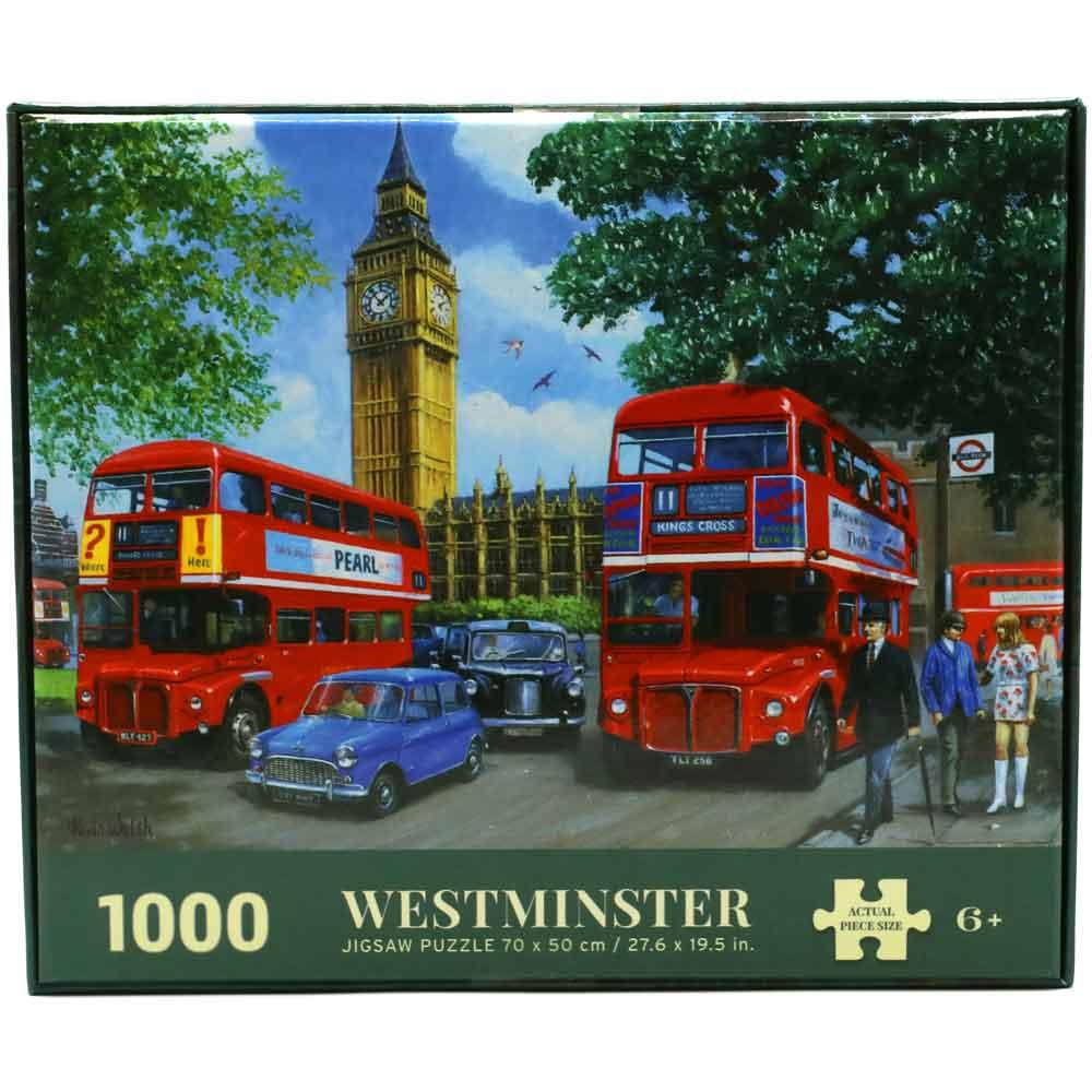 View 3 Kidicraft Kevin Walsh Nostalgia Westminster 1000 Piece Premium Jigsaw Puzzle K33026