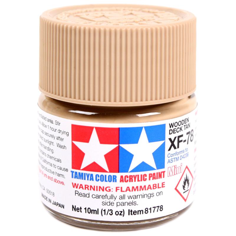 Tamiya XF Acrylic Paint 10ml - WOODEN DECK TAN XF-78 81778