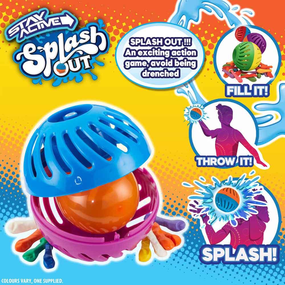 View 5 Splash Out Ball Hot Potato Throwing Game Water Bomb Timer BLUE and ORANGE 3+ yrs 07532-BLUE-ORANGE