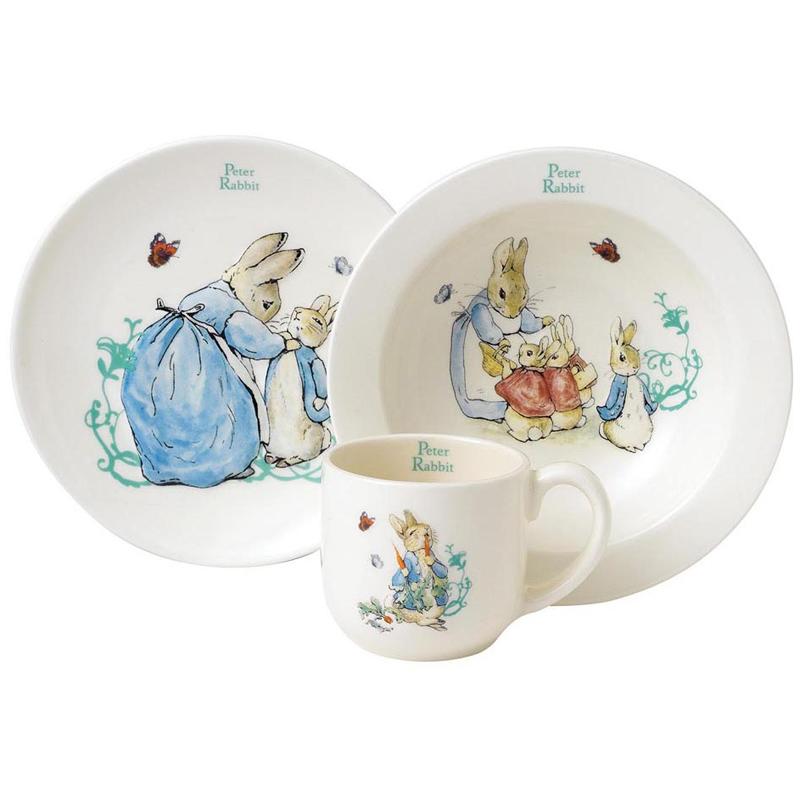 Beatrix Potter Peter Rabbit 3 Piece Ceramic Nursery Set EA25864