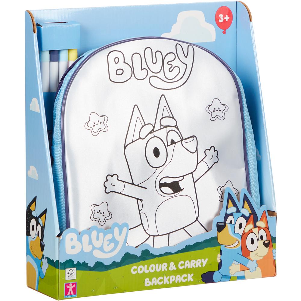 Bluey Colour and Carry Children's Backpack with Coloured Pens for Ages 3+ 07842