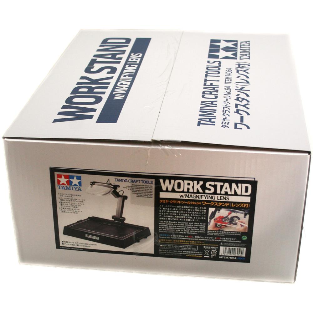 View 2 Tamiya Craft Tools Work Stand for Model Making with Magnifying Lens & Light 74064