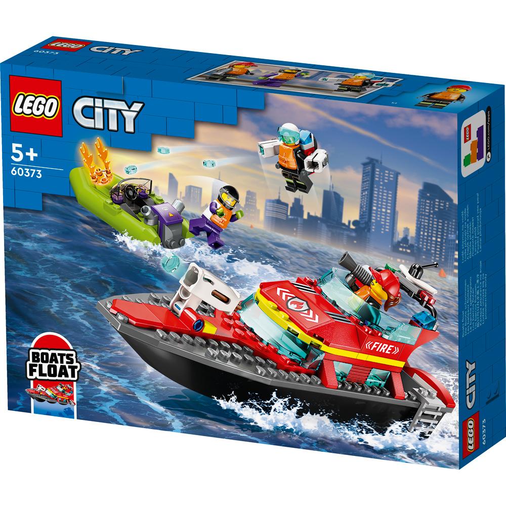 LEGO City Fire Rescue Boat Building Set Toy 144 Piece for Ages 5+ 60373