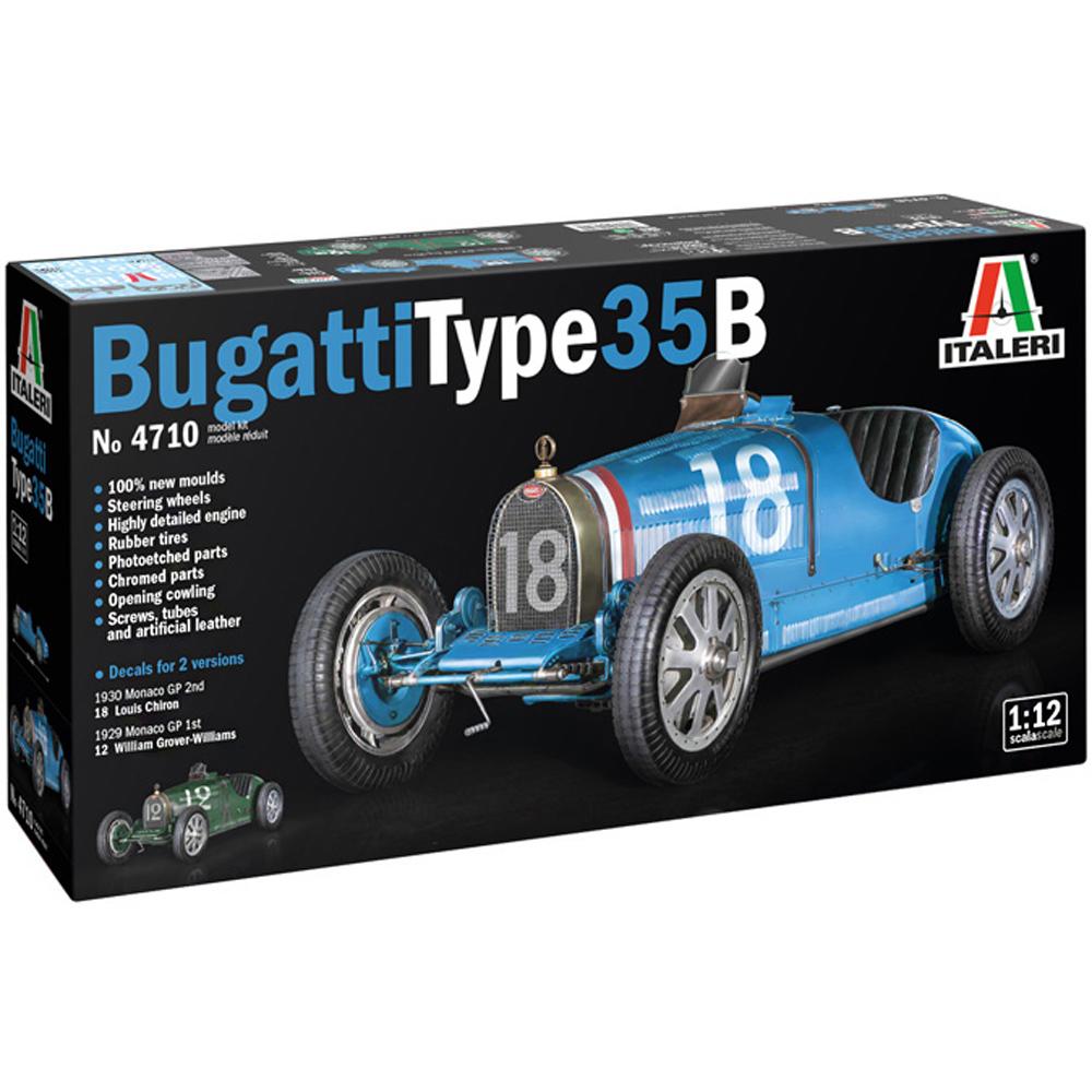 Italeri Bugatti Type 35B Classic Racing Car Model Kit 30cm Long Large Scale 1:12 4710