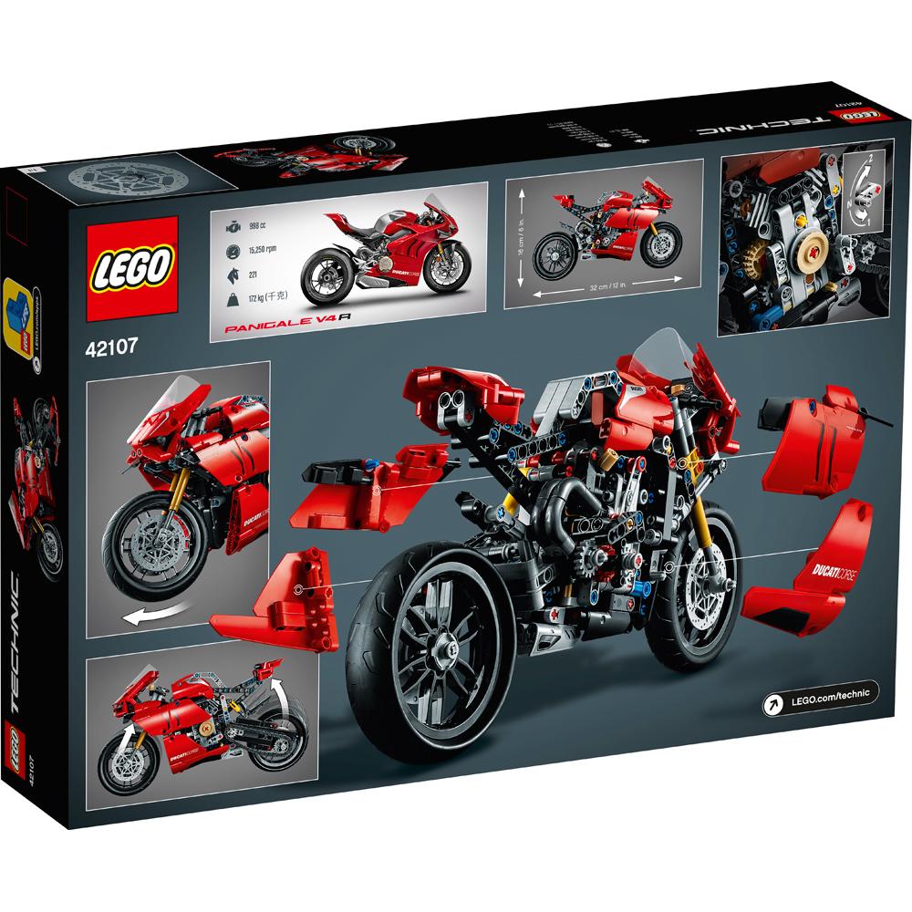 View 3 LEGO Technic Ducati Panigale V4 R Motorcycle Building Set L42107