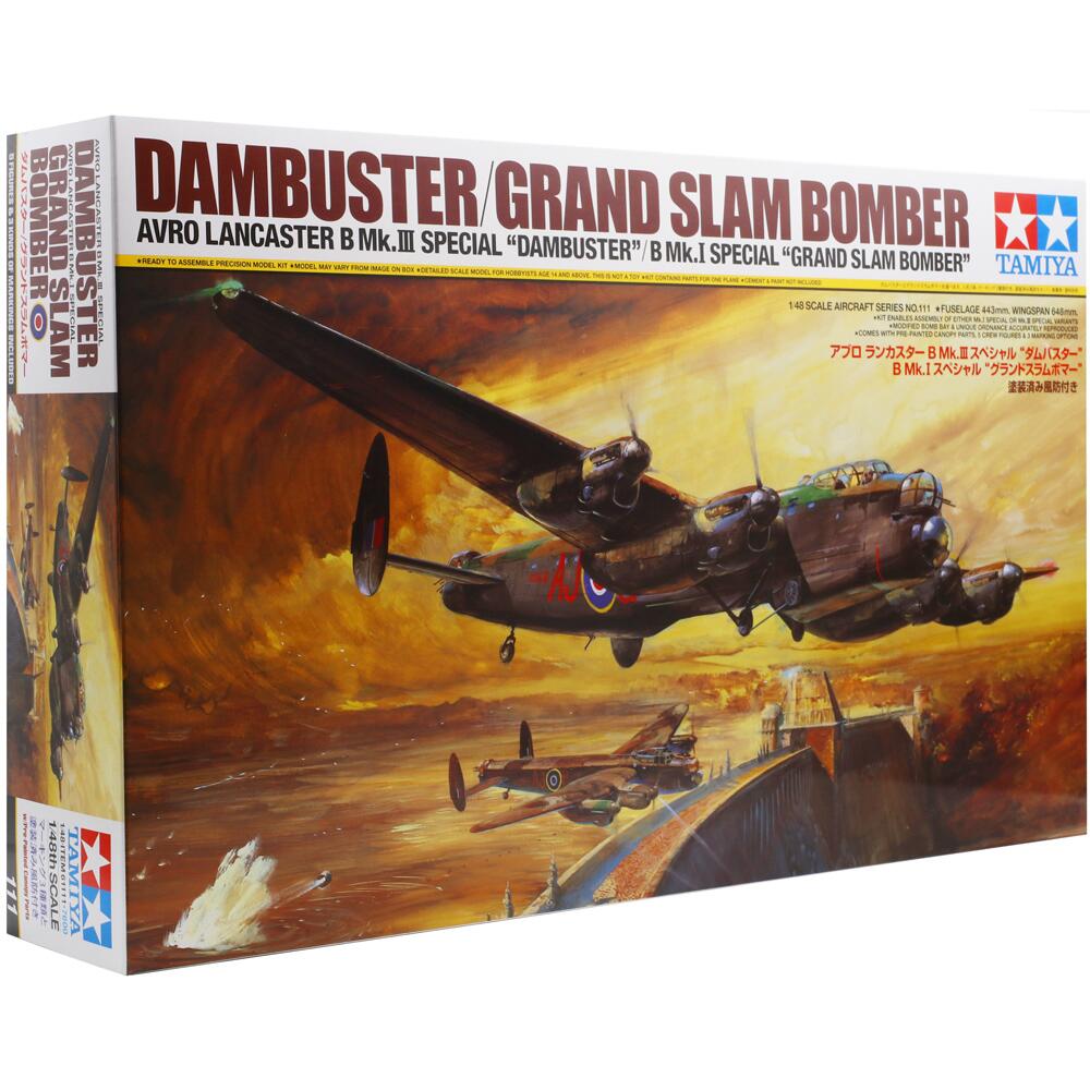 Tamiya Avro Lancaster B Mk.III Bomber Special Dambuster/Grand Slam Aircraft Model Kit Scale 1:48 61111