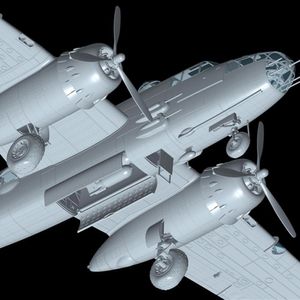 View 5 HK Models B-25J Mitchell Glazed Nose Bomber Aircraft Model Kit Scale 1:48 01F008