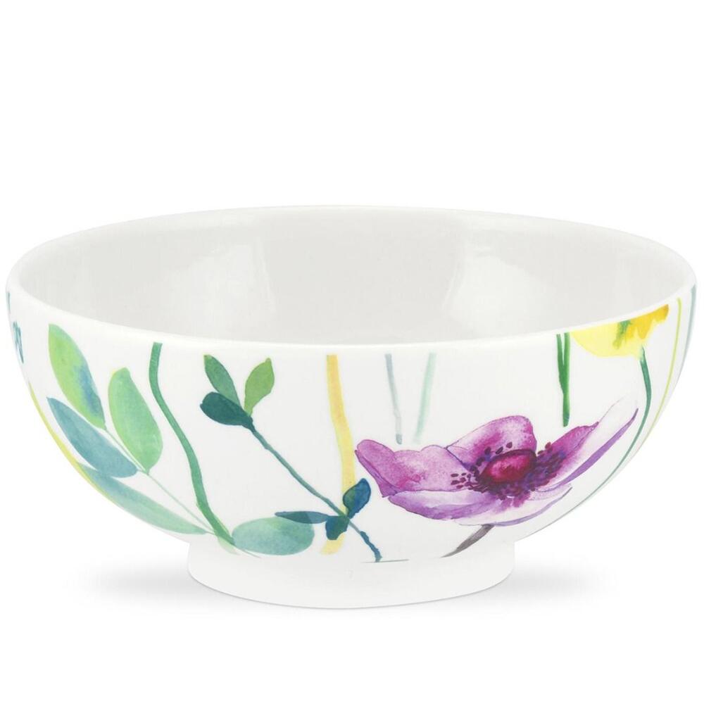 Portmeirion Water Garden Footed BOWLS Porcelain SET of 4 WG67140-XL