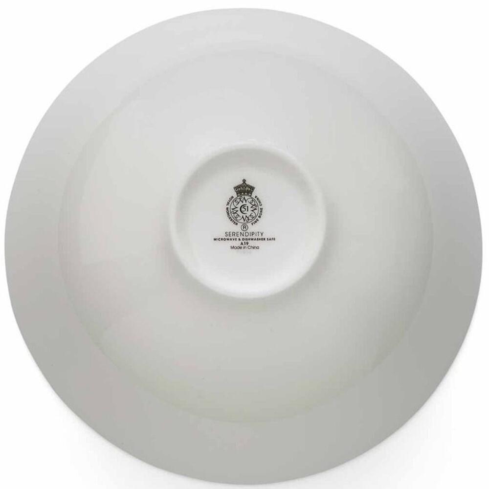 Royal Worcester Serendipity DEEP BOWLS Set of 4 19cm Diameter Fine Bone ...