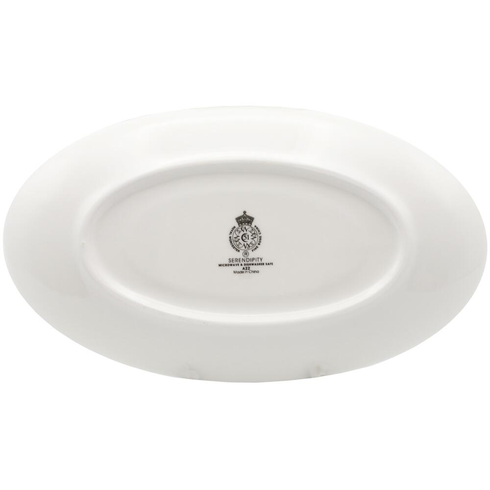 Royal Worcester Serendipity GRAVY BOAT & Stand Set Fine Bone China