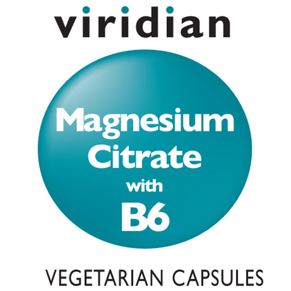 Viridian Magnesium Citrate With Vitamin B6 30 Capsules