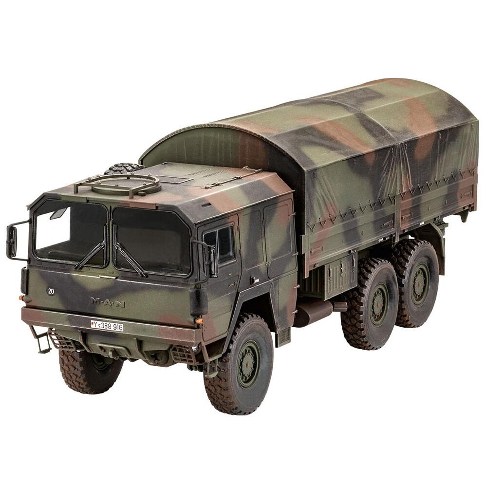 View 2 Revell Man 7t. Milgil 6x6 Military Supply Truck Model Kit Scale 1/35 03291