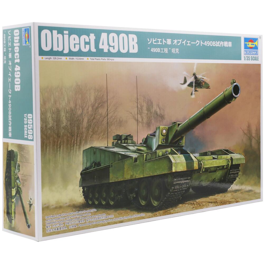 Trumpeter Object 490B Soviet Concept Tank Military Model Kit Scale 1/35 09598