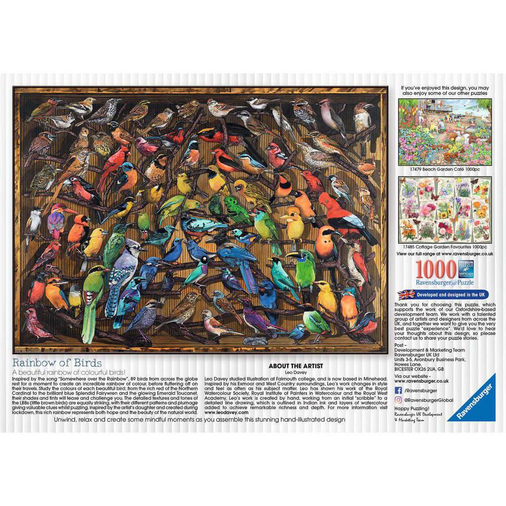 Peter Pauper Press Puzzle 1000 Pezzi – All The Birds – 71x50 Cm – Poster Incluso