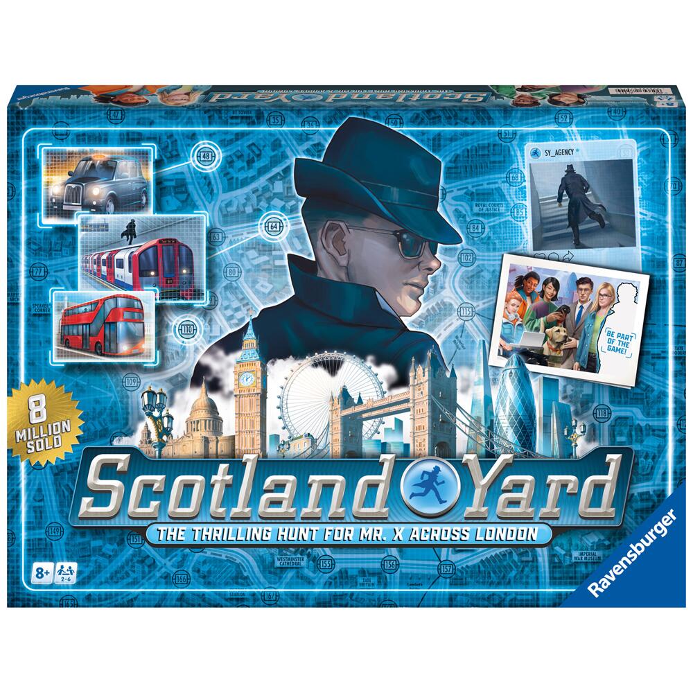 View 3 Ravensburger Scotland Yard The Thrilling Hunt for Mr X Across London Board Game 27514
