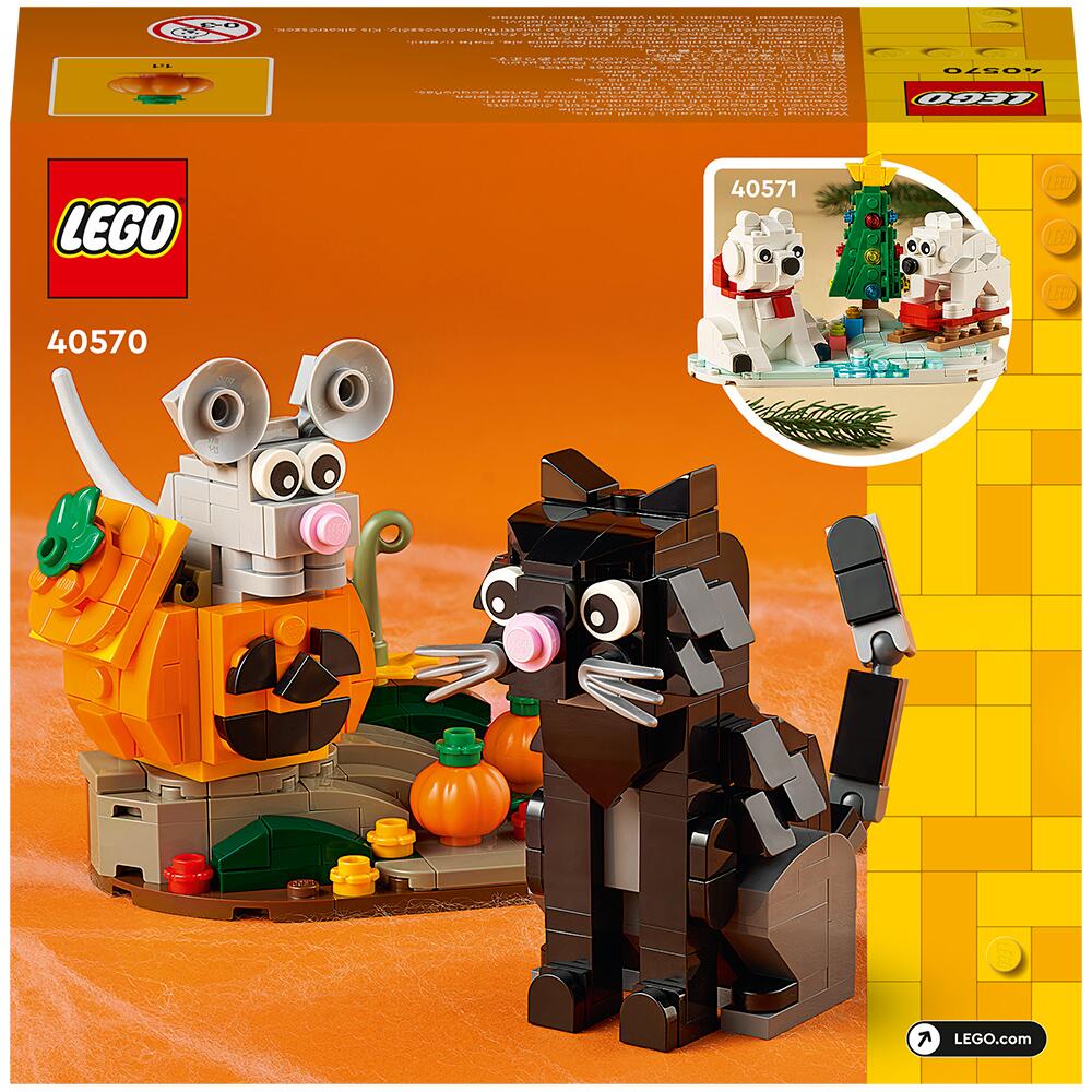 View 3 LEGO Halloween Cat & Mouse Set 40570