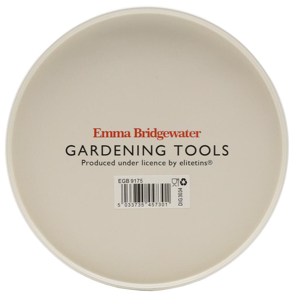 View 5 Emma Bridgewater Gardening Tools Round Storage Tin with String DIG3034