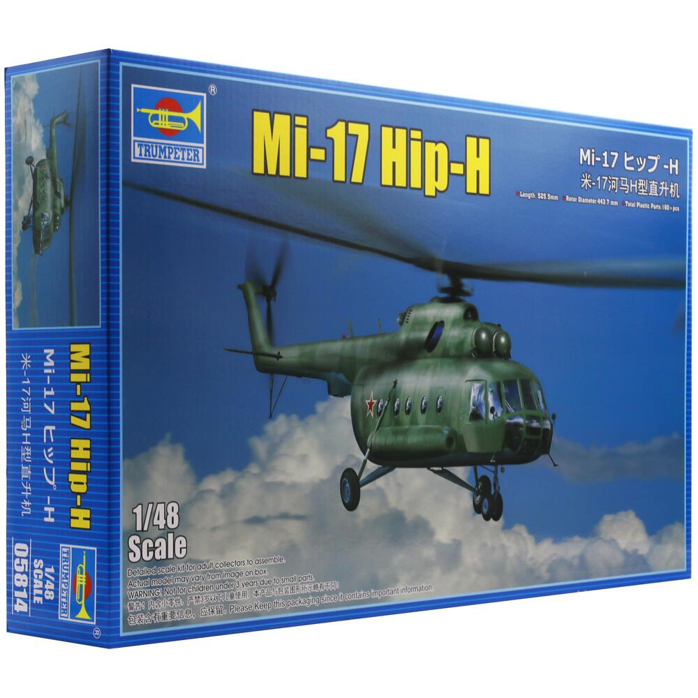 Trumpeter Mil Mi-17 Hip-H Soviet Helicopter Military Model Kit Scale 1:48 05814