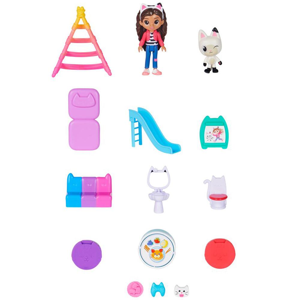 Gabby's Purrfect Dollhouse Playset with Figures and Sounds for Ages 3+