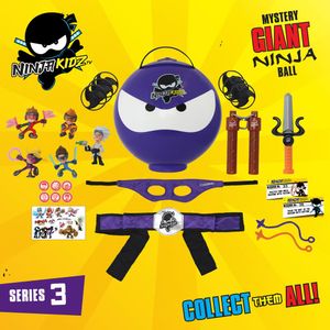 View 4 Ninja Kidz Giant Ninja Head SERIES 3 Mystery Giant Ninja Ball 0NA-61104