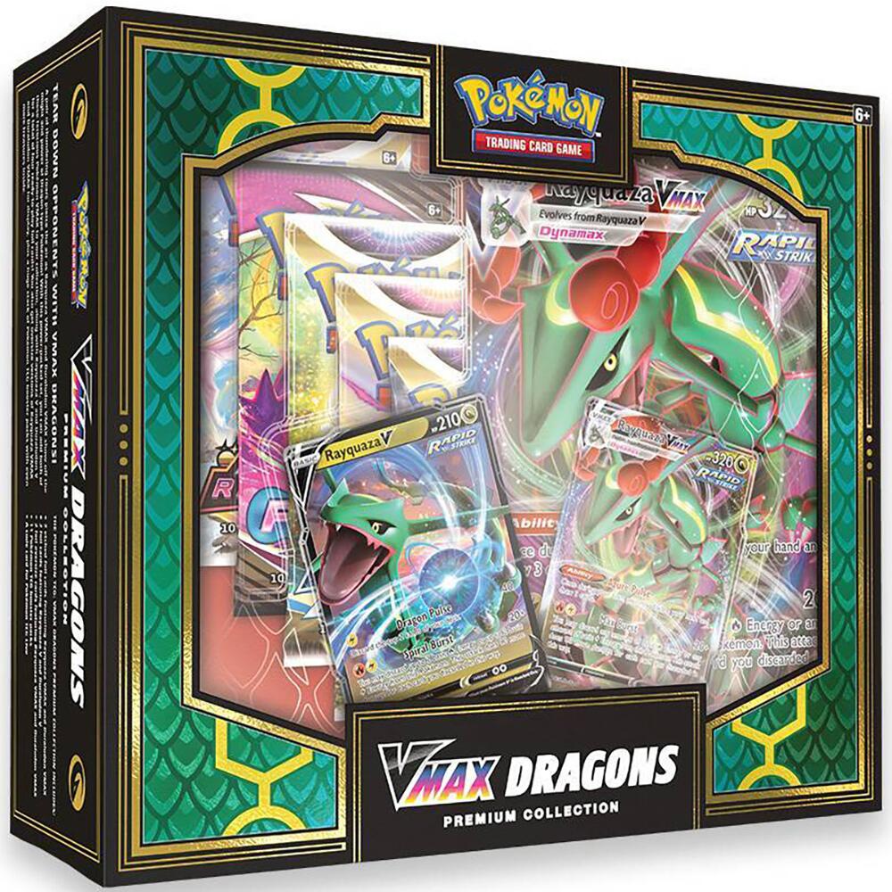 Pokemon Trading Card Game VMAX Dragons Premium Collection Box